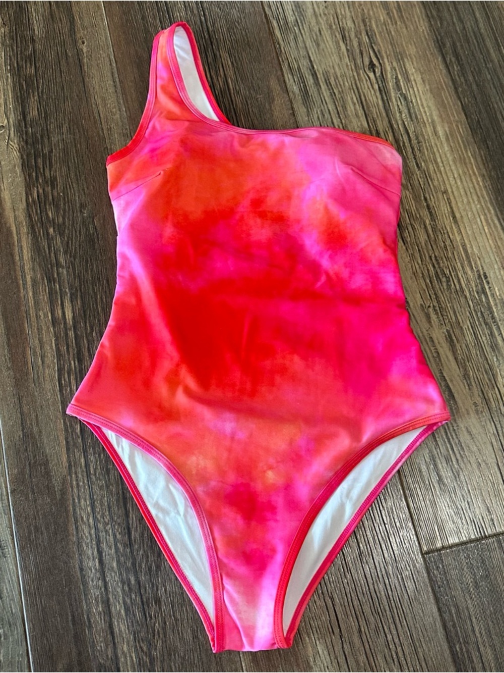 Born Primitive pink tie dye 1-piece swimsuit women’s Small One shoulder
